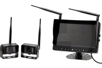 Obrázok pre 2 bezdrôtové kamery s nočným videním a kamerový systém s farebným LCD monitorom 9 "