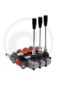Obrázok pre Hydraulický monoblokové ventil dvojčinný P80 3x DW, AB uzavretý, spätná pružina