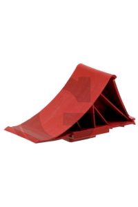 Obrázok pre Zakladací klin pod kolesá plastový červený pre nápravy do 1600 kg s držiakom