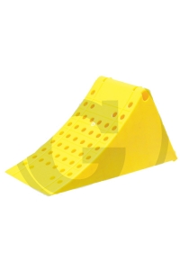 Obrázok pre Zakladací klin pod kolesá plastový žltý podľa DIN 76051 / NG53 470 x 201 x 225 mm