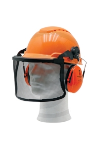 Obrázok pre Drevorubačská helma Granit Comfort v kombinácii so slúchadlami a ochranným štítom designet 3M