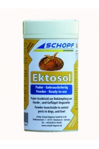 Obrázok pre Ektosol púder na likvidáciu klieštikovcov a hmyzu u hydiny, mačiek a psov 100 g