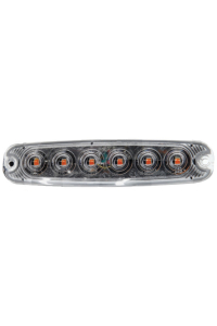 Obrázok pre LED přední blikačka horizontální 12V/24V 6 LED diod se žlutým světlem