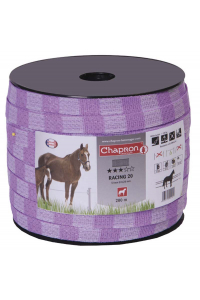 Obrázok pre Fialová ohradníková páska Chapron Racing line 20mm/200 m odpor 4,56 Ohm/m