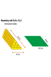 Obrázok pre Ochranná netkaná plachta TenCate TOPTEX 9,8 m x 12,5 m na balíky slámy, sena a obilí