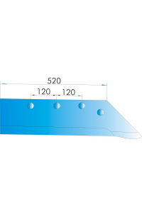 Obrázok pre Pluhové ostří pravé zesílené s návarem na pluh RabeWerk typ SSP 351 WEP 520 mm AgropaGroup