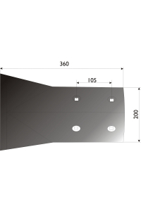 Obrázok pre Radlice rýhovací 360 x 200 mm na vyorávač brambor Reekie AgropaGroup