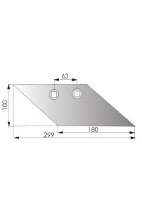 Obrázok pre Křídlo pravé 299 x 100 mm na vyorávač brambor Reekie AgropaGroup