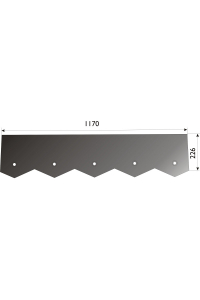 Obrázok pre Ostří separátoru CS150 střední 1170 x 226 mm pro bramborový kombajn Grimme AgropaGroup
