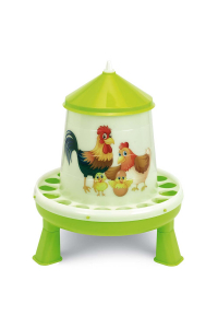 Obrázok pre Násypné krmítko pro slepice, drůbež 4 kg GAUN závěsné s nožičkami EDICE Šťastné slepice