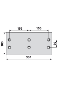 Obrázok pre Plaz zadní široký šestiděrový FRANK na pluh Lemken, Ostroj typ A36H 360 x 180 mm
