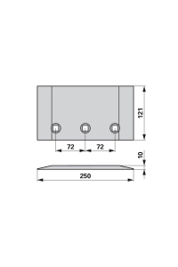 Obrázok pre Patka plazu oboustranná FRANK na pluh Lemken, Ostroj typ SC12 250 x 121 x 10 mm