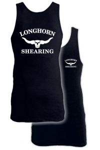 Obrázok pre Prodloužené bavlněné tílko Longhorn velikost S barva černá