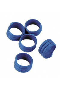 Obrázok pre Spirálové kroužky na kachny a krůty, 22 mm modré 20 ks