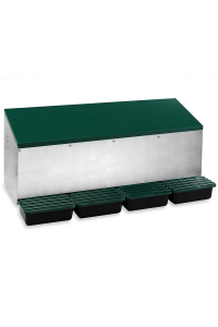 Obrázok pre Kukaň pro slepice čtyřmístná, snášedlo GAUN s plastovým víkem, venkovní provedení