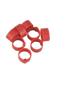 Obrázok pre Zámkové kroužky na holuby a křepelky 8 mm červený 20 ks