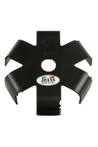 Obrázok pre Nůž na křovinořez zahnutý 6 zubů šířka řezu 155 mm otvor 25 mm na kypření půdy JOANS