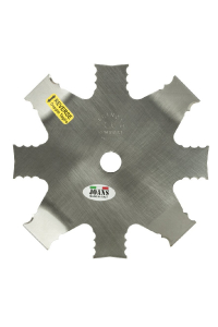 Obrázok pre Mulčovací nůž na křovinořez ozubený 8 zubů šířka řezu 255 mm otvor 25 mm tloušťka 2,6 mm