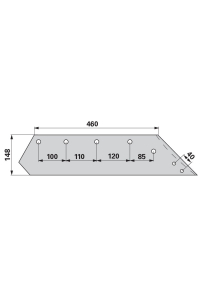 Obrázok pre Pluhové ostří pro dláto levé FRANK na pluh Kverneland, Pöttinger 18