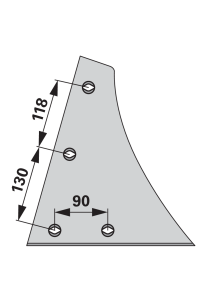 Obrázok pre Výměnný díl pravý na pluh Kuhn 619172 pro orební těleso L6 317 x 280 mm iQparts