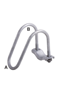 Obrázok pre Stájová šíjová svorka na trubky 65° dvoudílná 2x M10 průměr A 42 x B 60 mm 1 1/4