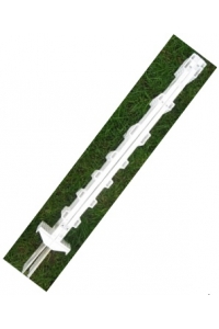 Obrázok pre Biely plastový stĺpik Standard 105 cm s oceľovou špičkou pre elektrický ohradník