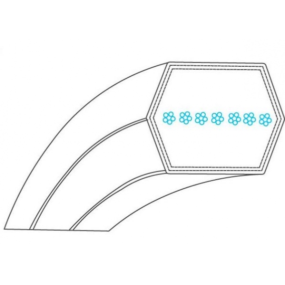 Obrázok pre Klinový remeň 16,5 x 3200 Li pre záhradné traktory Kubota GR 1600, RCK 42 GREC