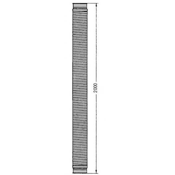 Obrázok pre OK 160 Oceľová ohybná hadica Kongskilde 2 m