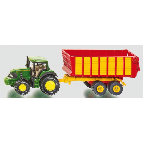 Obrázok pre Siku - traktor John Deere sa silážnym vozidlom 1:87