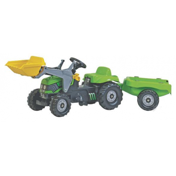 Obrázok pre Rolly Toys - šlapací traktor Deutz Agrolux s přívěsem a čelním nakladačem Rolly Kid