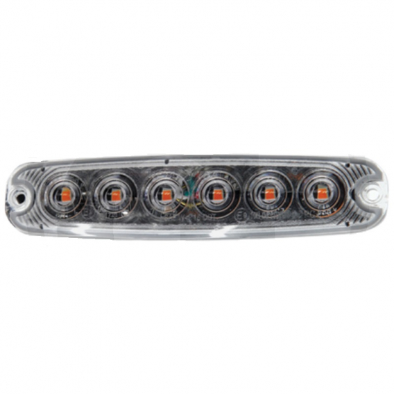 Obrázok pre LED přední blikačka horizontální 12V/24V 6 LED diod se žlutým světlem