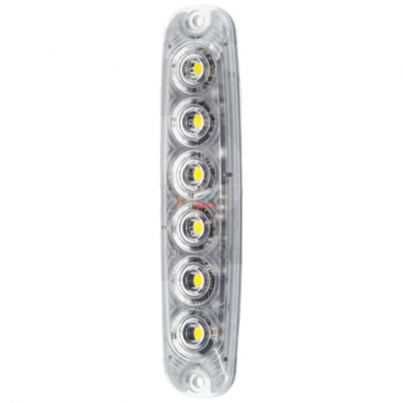 Obrázok pre LED přední blikačka svislá vertikální 12V/24V 6 LED diod se žlutým světlem