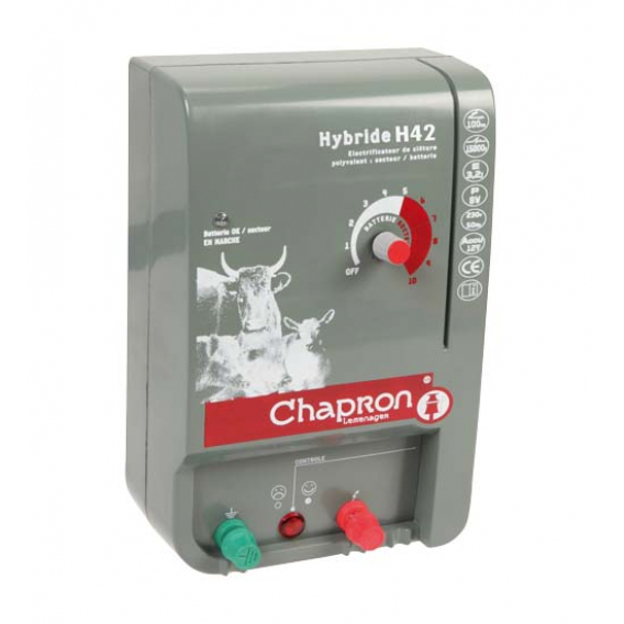 Obrázok pre Chapron HYBRIDE H42 kombinovaný zdroj napětí pro elektrický ohradník s regulací, 4,25J