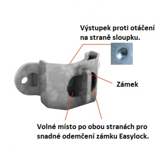 Obrázok pre Stájová trubková spona Cosnet Easylock se šroubem a maticí pro trubky o průměru 102 mm