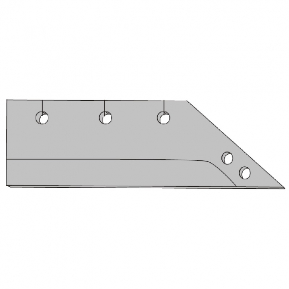 Obrázok pre Pluhové ostří pravé pro dláto na roudnický pluh Agronom Ross Roudnice 370 mm AgropaGroup