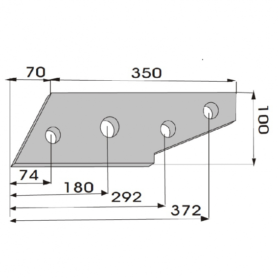 Obrázok pre Plaz zadní na roudnický pluh PH1-403 Ross Roudnice 420 x 100 mm AgropaGroup