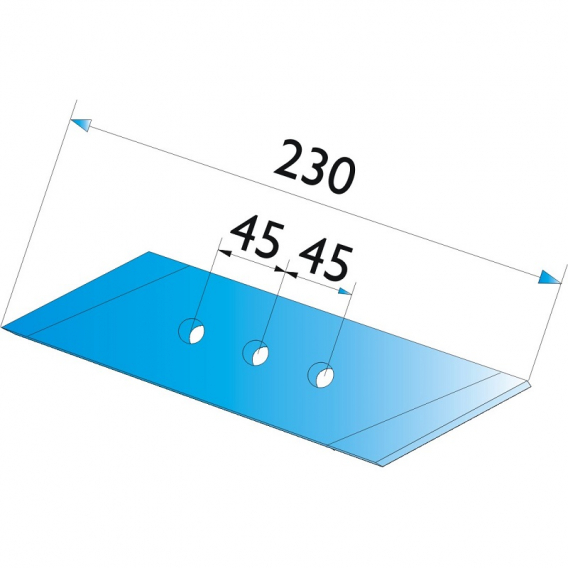 Obrázok pre Dláto pravé na pluh RabeWerk typ MP 332 délka 230 mm AgropaGroup