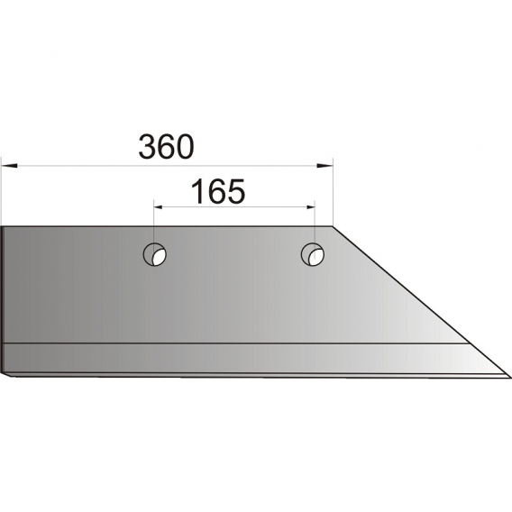 Obrázok pre Pluhové ostří levé 360 mm na pluh Eberhardt AgropaGroup