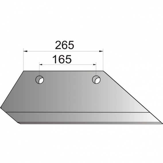Obrázok pre Pluhové ostří pravé 265 mm na pluh Eberhardt AgropaGroup
