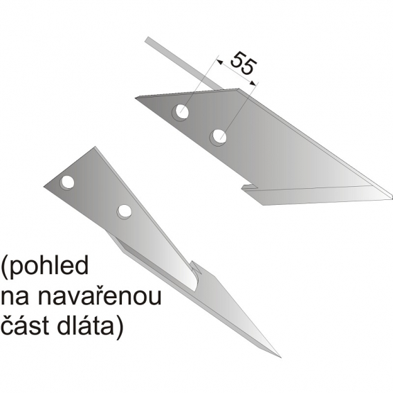 Obrázok pre Dláto kombinované pravé na pluh Eberhardt AgropaGroup