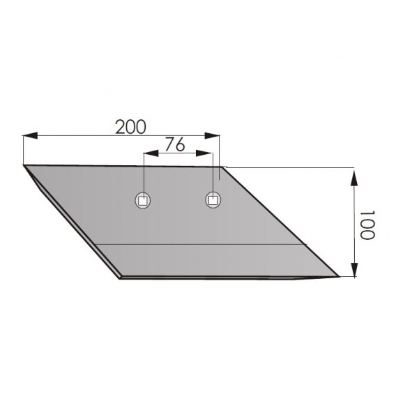 Obrázok pre Křídlo radlice pravé 200 x 100 mm pro bramborový kombajn Grimme AgropaGroup