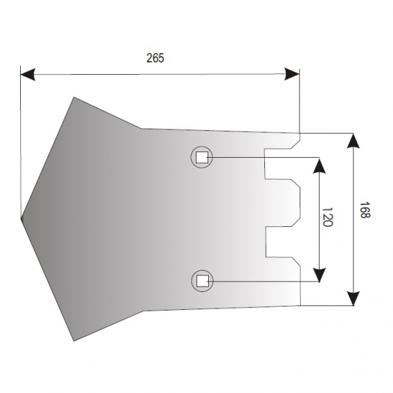 Obrázok pre Radlice vyorávače střední 265 x 168 mm pro bramborový kombajn Grimme AgropaGroup