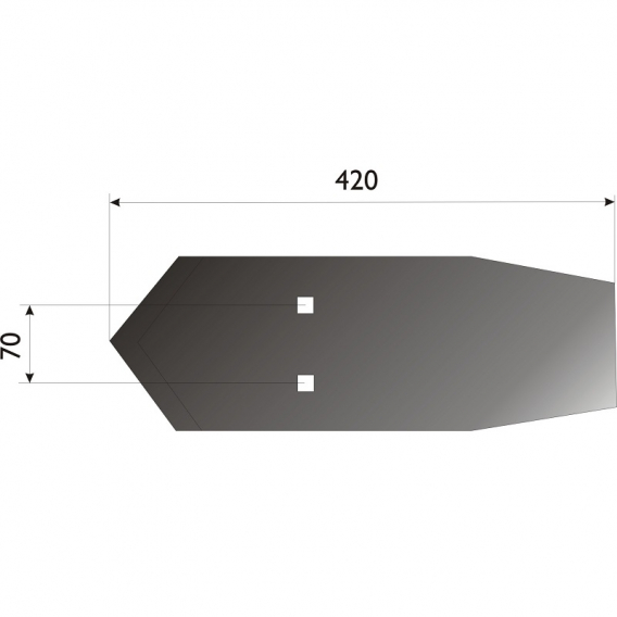 Obrázok pre Radlice střední zesílená 420 x 10 mm na vyorávač brambor Pearson AgropaGroup