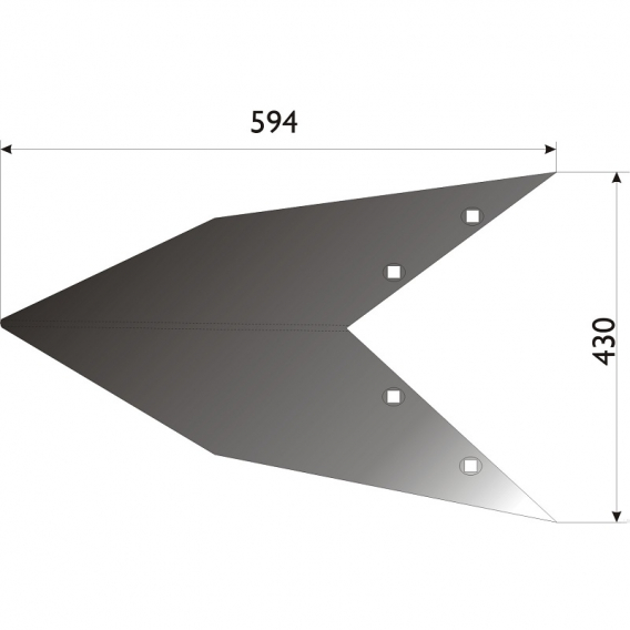 Obrázok pre Naorávací radlice velká 594 x 430 mm na vyorávač brambor Pearson AgropaGroup