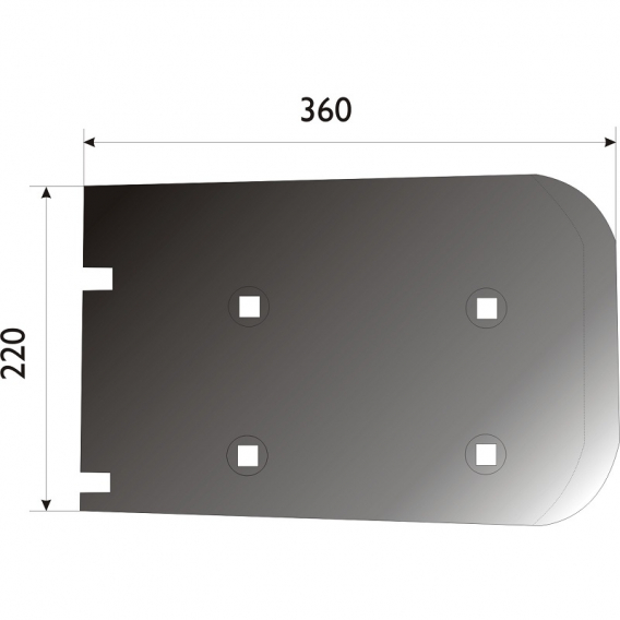 Obrázok pre Radlice separátoru pravá 360 x 220 mm pro bramborový kombajn Grimme AgropaGroup