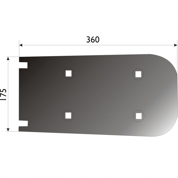 Obrázok pre Radlice separátoru střední 360 x 175 mm pro bramborový kombajn Grimme AgropaGroup