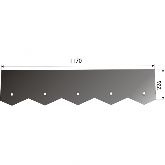 Obrázok pre Ostří separátoru CS150 střední 1170 x 226 mm pro bramborový kombajn Grimme AgropaGroup