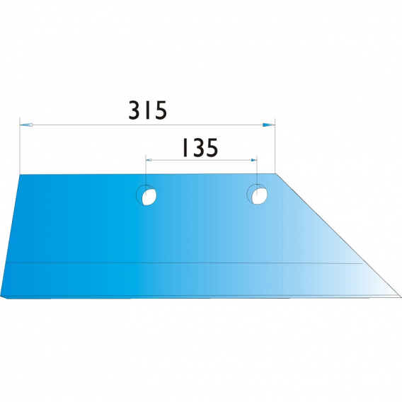 Obrázok pre Pluhové ostří levé s návarem na pluh Lemken, Ostroj 18" typ SB45L 315 mm AgropaGroup