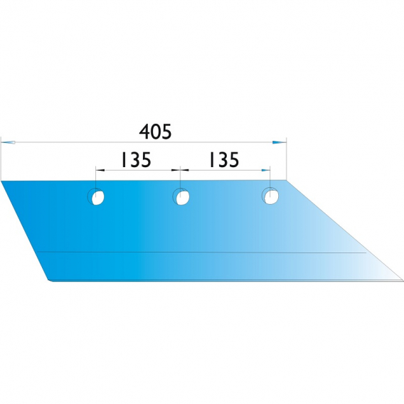 Obrázok pre Pluhové ostří levé s návare na pluh Lemken, Ostroj 20" typ SB56L 405 mm AgropaGroup