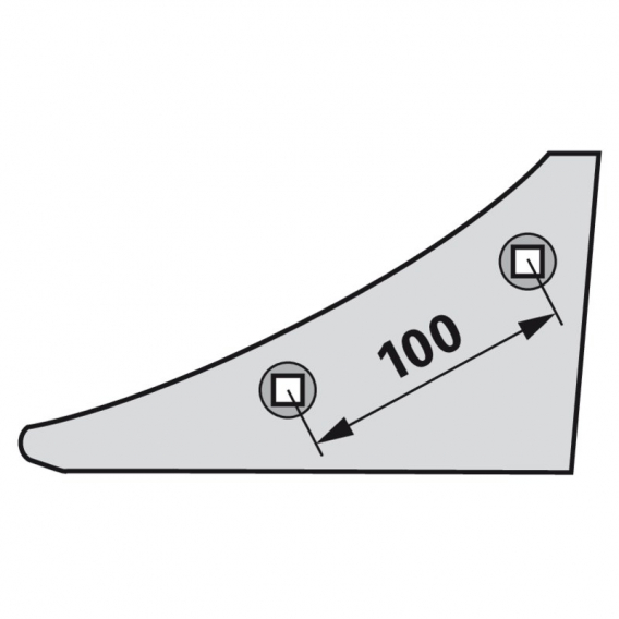 Obrázok pre Klín, špička plazu přední levá FRANK na pluh Lemken, Ostroj typ AK10L